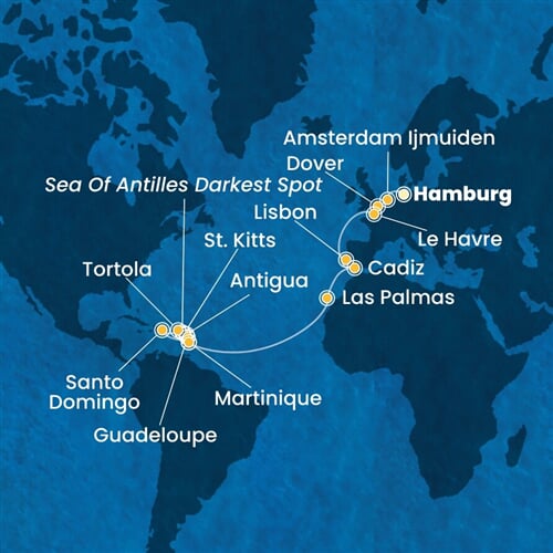 Trasa plavby CFA-HAM25A03