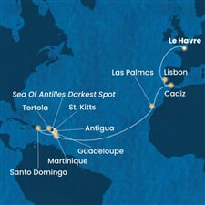 Costa Favolosa - Francie, Portugalsko, Španělsko, Nizozemské Antily, Panenské o. (britské), ... (Le Havre)