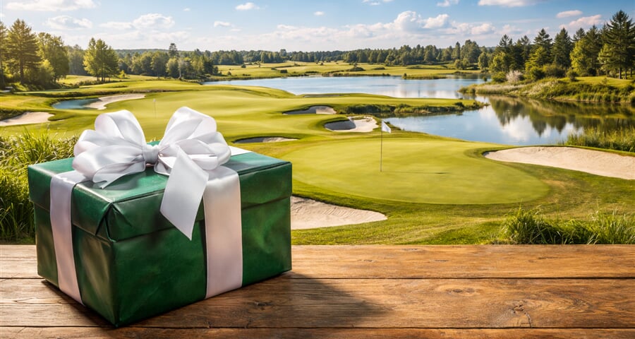 Dárek na golfovém hřišti