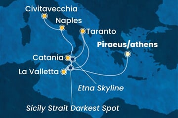 Costa Serena - Řecko, Malta, Itálie (z Pirea)