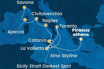Costa Serena - Řecko, Malta, Itálie, Francie (z Pirea)