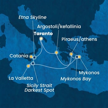 Trasa plavby CSE-TAR07A18