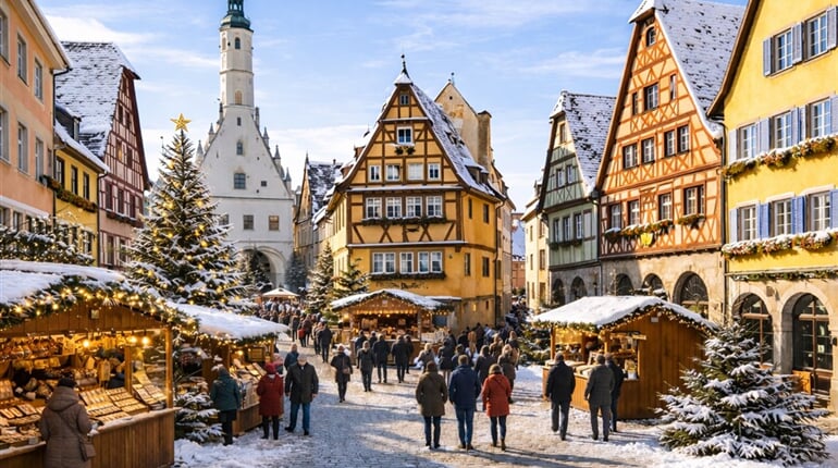Německo - advent v idylickém Rothenburg ob der Tauber