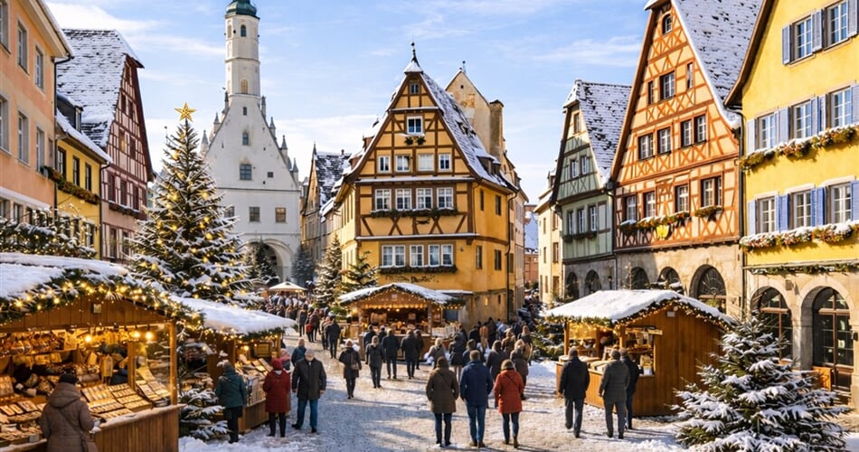 Německo - advent v idylickém Rothenburg ob der Tauber