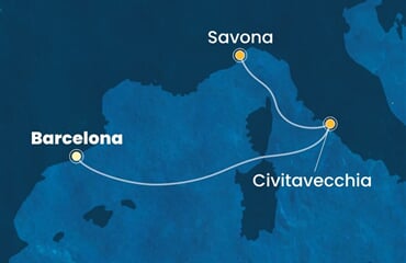 Costa Pacifica - Španělsko, Itálie (z Barcelony)