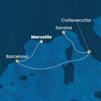 Trasa plavby CPA-MRS04A3M