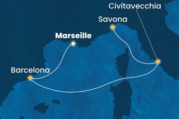 Costa Pacifica - Francie, Španělsko, Itálie (z Marseille)