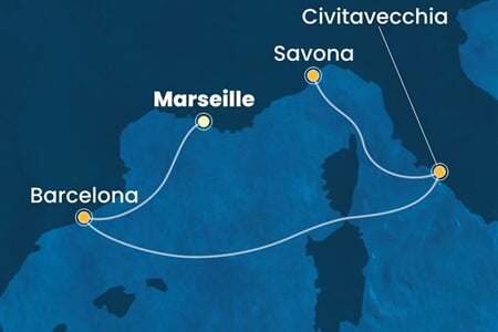 Costa Pacifica - Francie, Španělsko, Itálie (z Marseille)