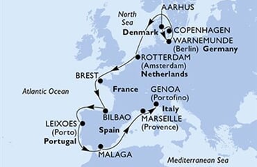 MSC Magnifica - Dánsko, Německo, Nizozemí, Francie, Španělsko, ... (z Kodaně)