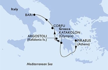 MSC Sinfonia - Řecko, Itálie (z Pirea)