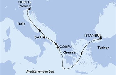 MSC Splendida - Turecko, Řecko, Itálie (Istanbul)