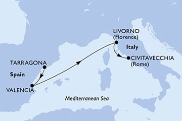 MSC ORCHESTRA - Spanyolország, Olaszország (a Tarragona-ból)