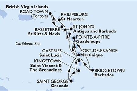 MSC VIRTUOSA - Martinik, Guadeloupe, Barbados, Sv.Lucie, Sv.Vincenc a Grenadiny, ... (Fort-de-France)