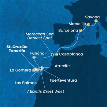 Trasa plavby CFO-TCI12A09