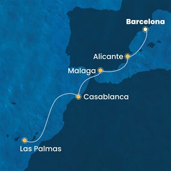 Trasa plavby CPA-BCN05A33