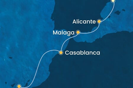 Costa Pacifica - Španělsko, Maroko (z Barcelony)