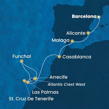 Trasa plavby CPA-BCN09A0J