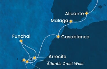 Costa Pacifica - Španělsko, Maroko, Portugalsko (z Barcelony)