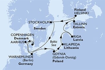 MSC Magnifica - Německo, Polsko, Litva, Lotyšsko, Estonsko, ... (Warnemünde)