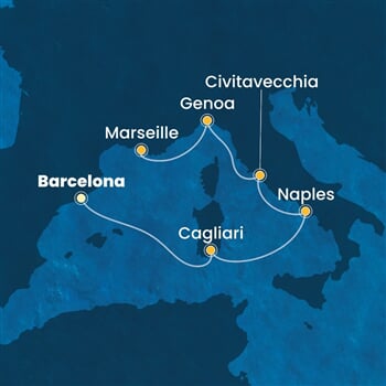 Trasa plavby CTO-BCN06A27