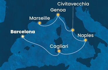 Costa Toscana - Španělsko, Itálie, Francie (z Barcelony)
