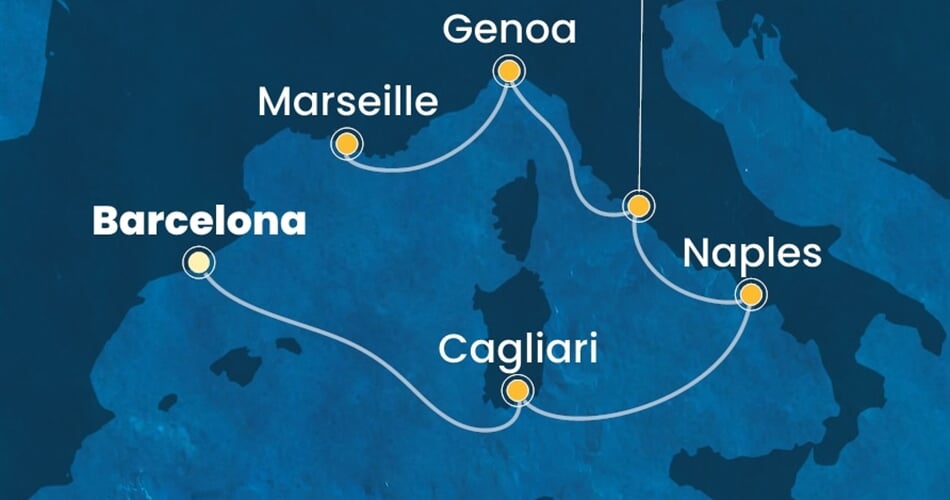 Trasa plavby CTO-BCN06A27