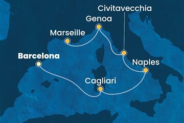 Costa Toscana - Španělsko, Itálie, Francie (z Barcelony)