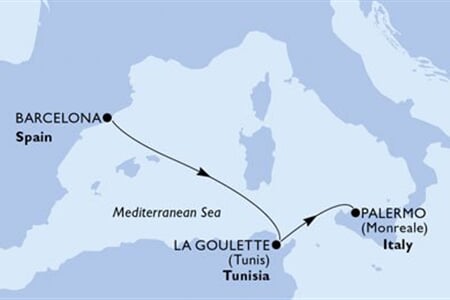 MSC Meraviglia - Španělsko, Tunisko, Itálie (z Barcelony)