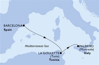 MSC Meraviglia - Španělsko, Tunisko, Itálie (z Barcelony)