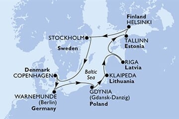 MSC MAGNIFICA - Dánia, Németország, Lengyelország, Litvánia, Lettország, ... (a Koppenhága-ből)