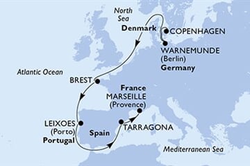 MSC Magnifica - Dánsko, Německo, Francie, Portugalsko, Španělsko (z Kodaně)