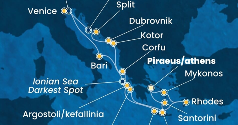 Trasa plavby CDE-ATH14A0K