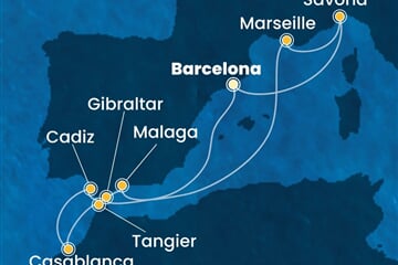 Costa Fascinosa - Španělsko, Velká Británie, Maroko, Francie, Itálie (z Barcelony)
