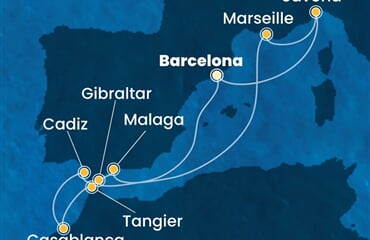 Costa Fascinosa - Španělsko, Velká Británie, Maroko, Francie, Itálie (z Barcelony)