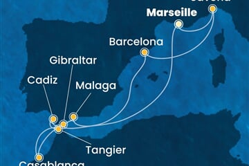 Costa Fascinosa - Francie, Itálie, Španělsko, Velká Británie, Maroko (z Marseille)