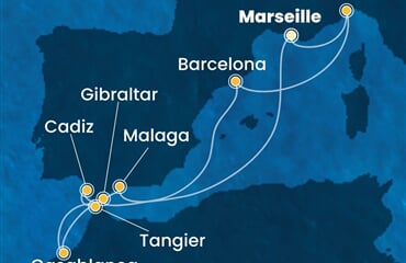 Costa Fascinosa - Francie, Itálie, Španělsko, Velká Británie, Maroko (z Marseille)
