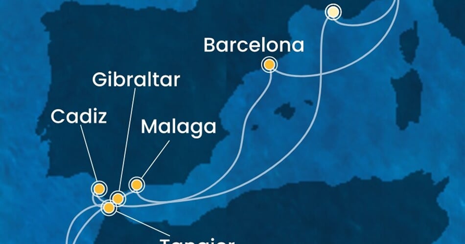 Trasa plavby CFS-MRS10A1Z