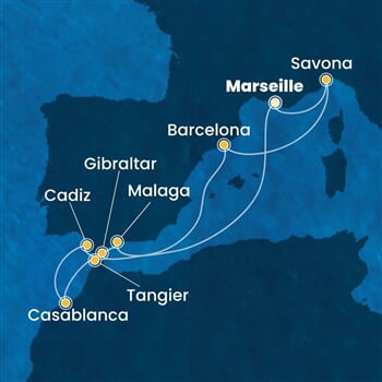 Trasa plavby CFS-MRS10A20