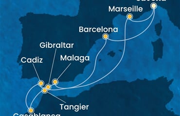Costa Fascinosa - Itálie, Španělsko, Velká Británie, Maroko, Francie (ze Savony)
