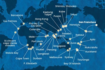 Costa Deliziosa - USA, Fidži, Tonga, Nový Zéland, Austrálie, ...