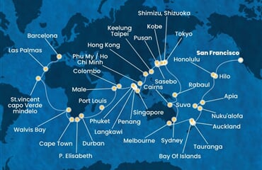 Costa Deliziosa - USA, Fidži, Tonga, Nový Zéland, Austrálie, ...