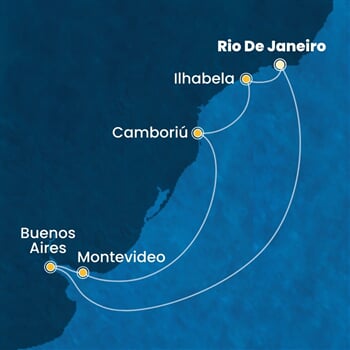 Trasa plavby CSE-RIO08A19