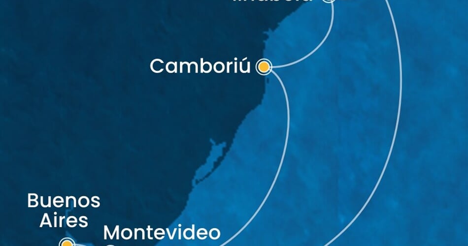 Trasa plavby CSE-RIO08A19