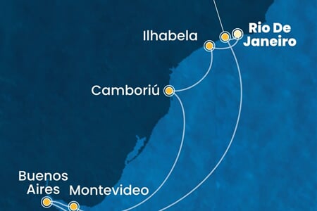 Costa Serena - Brazílie, Argentina, Uruguay (z Rio de Janeira)