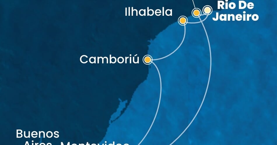 Trasa plavby CSE-RIO09A0D