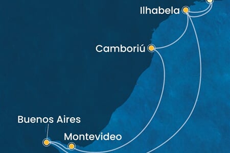 Costa Serena - Brazílie, Argentina, Uruguay (z Rio de Janeira)