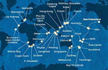 Costa Deliziosa - USA, Fidži, Tonga, Nový Zéland, Austrálie, ...