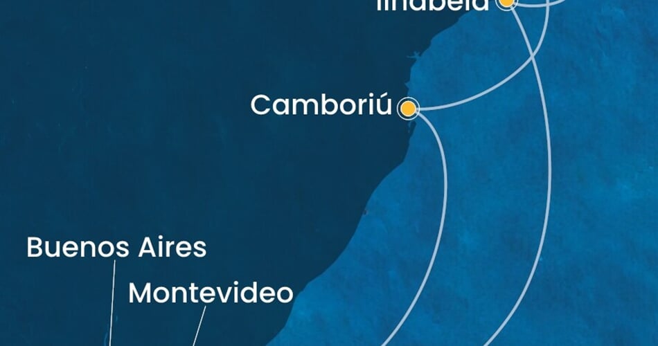 Trasa plavby CSE-RIO09A0I