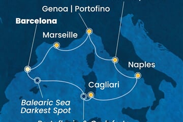 Costa Smeralda - Španělsko, Itálie, Francie (z Barcelony)