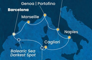Costa Smeralda - Španělsko, Itálie, Francie (z Barcelony)